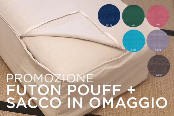 Futon pouff con sacca in omaggio